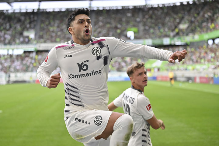 [볼프스부르크=AP/뉴시스] 독일 프로축구 분데스리가 마인츠의 나딤 아미리. 2025.08.31.