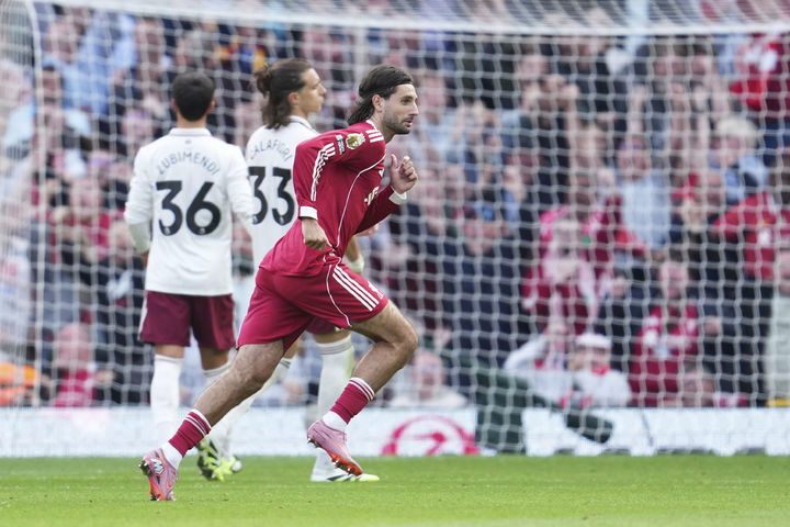 [리버풀=AP/뉴시스] 잉글랜드 프로축구 프리미어리그(EPL) 리버풀의 도미니크 소보슬라이. 2025.08.31.