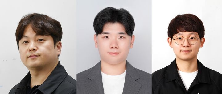 [울산=뉴시스] 울산과학기술원(UNIST) 연구진. 정임두 교수(왼쪽부터), 박서빈 연구원(제1저자), 김태경 연구원(제1저자). (사진=UNIST 제공) 2025.09.01. photo@newsis.com *재판매 및 DB 금지