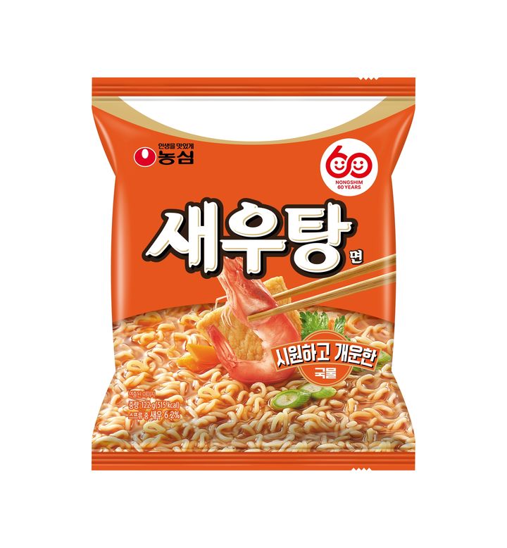 [서울=뉴시스] 농심 새우탕면 제품. (사진=농심 제공) *재판매 및 DB 금지
