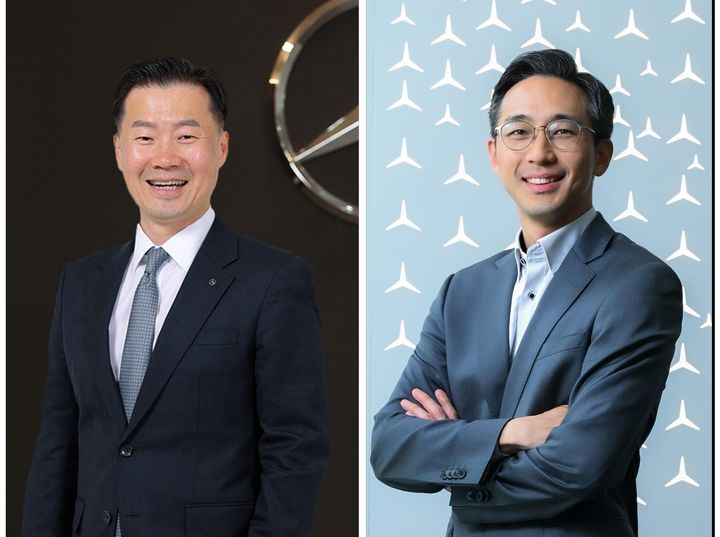 [서울=뉴시스] 메르세데스-벤츠 코리아는 '디지털, 마케팅 및 커뮤니케이션' 부문에 이상국 부사장을, '제품 및 세일즈' 부문에 김은중 부사장을 각각 선임했다고 1일 밝혔다. 왼쪽부터 이 부사장, 김 부사장 (사진=메르세데스-벤츠 코리아 제공) photo@newsis.com *재판매 및 DB 금지