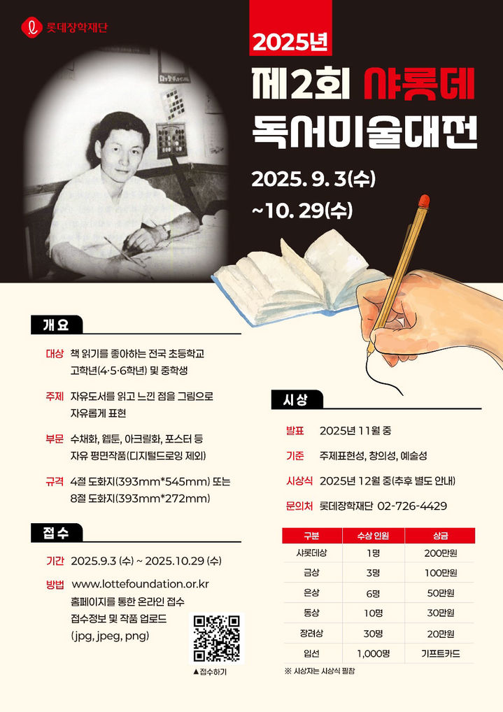 (사진=롯데장학재단 제공) *재판매 및 DB 금지