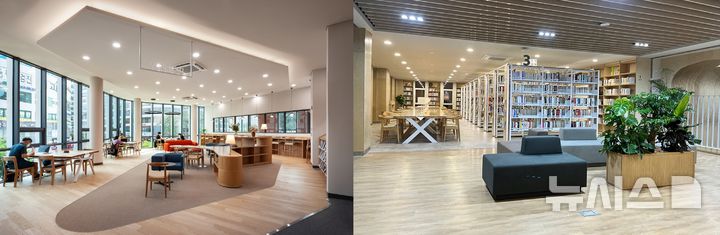 [부천=뉴시스] 정일형 기자 = 별빛마루도서관(왼쪽)과 수주도서관 내부. (사진= 부천시 제공) 