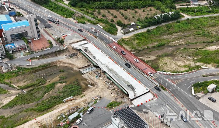 경주 ‘시래교’ 재가설 공사 현장