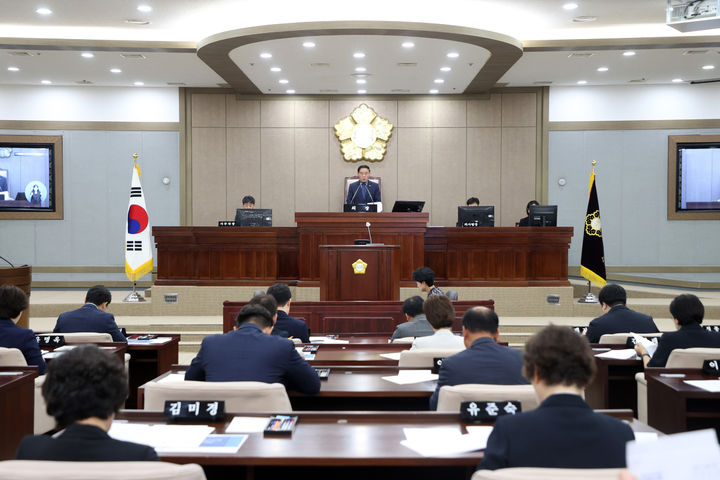 [수원=뉴시스] 제395회 임시회 1차 본회의. (사진=수원시의회 제공) 2025.09.01. photo@newsis.com *재판매 및 DB 금지