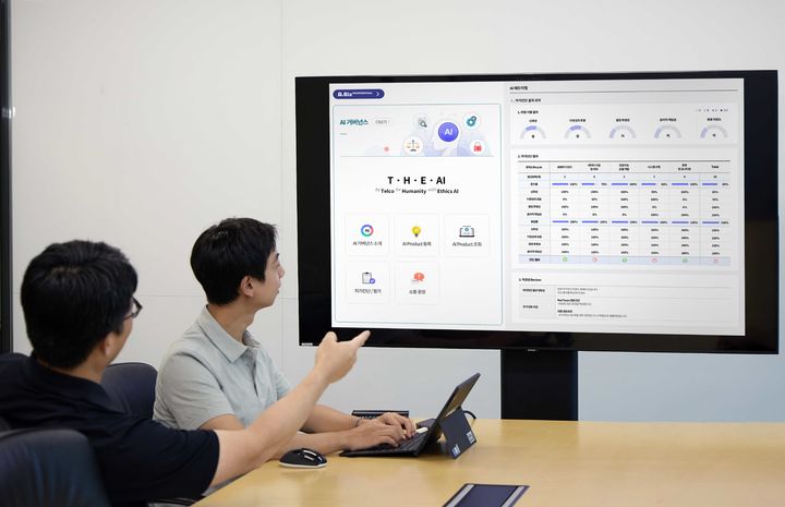 [서울=뉴시스] SK텔레콤이 자사 인공지능(AI) 서비스의 신뢰성과 안전성의 체계적 관리를 위해 사내 'AI 거버넌스 포털'을 공식 오픈했다. (사진=SKT 제공) *재판매 및 DB 금지