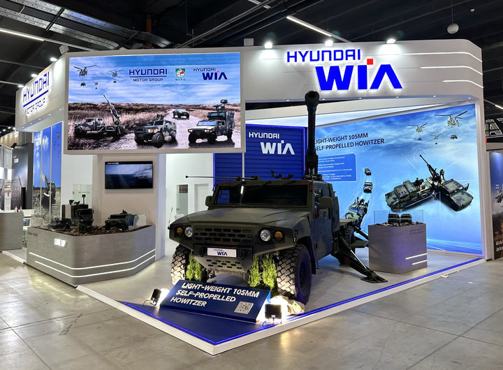 [서울=뉴시스] 현대위아가 폴란드 키엘체에서 열리는 '국제 방위산업 전시회(MSPO) 2525'에 참가했다고 2일 밝혔다. 사진은 현대위아의 전시장 모습. (사진=현대위아 제공) photo@newsis.com *재판매 및 DB 금지