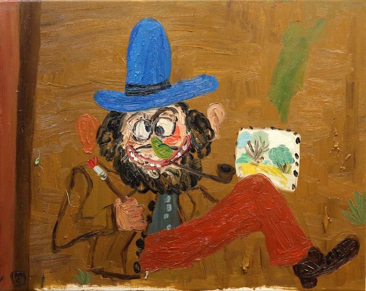 EL VIEJO PINTOR DE PAISAJES. 2022. Oleo sobre lino. 73 x 92 cm *재판매 및 DB 금지