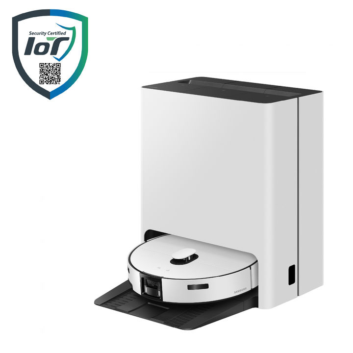 [서울=뉴시스]삼성전자 2025년형 로봇청소기 신제품이 과학기술정보통신부와 한국인터넷진흥원(KISA)이 주관하는 '사물인터넷(IoT) 보안 인증'에서 최고 등급인 '스탠다드(Standard)' 등급을 획득했다. (사진=삼성전자 제공) 2025.09.02. photo@newsis.com *재판매 및 DB 금지