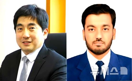 [포항=뉴시스] 송종욱 기자 = 포스텍(포항공과대학교) 감종훈 교수팀이 국제 공동 연구로, 현재까지 경험하지 못한 '초대형 홍수'와 '극심한 가뭄'이 앞으로 15년마다 주기적으로 발생할 수 있다는 충격적인 전망을 내놨다. 사진은 포스텍 환경공학부 감종훈(왼쪽) 교수와 박사과정 라자 하산 씨. (사진=포스텍 제공) 2025.09.02. photo@newsis.com