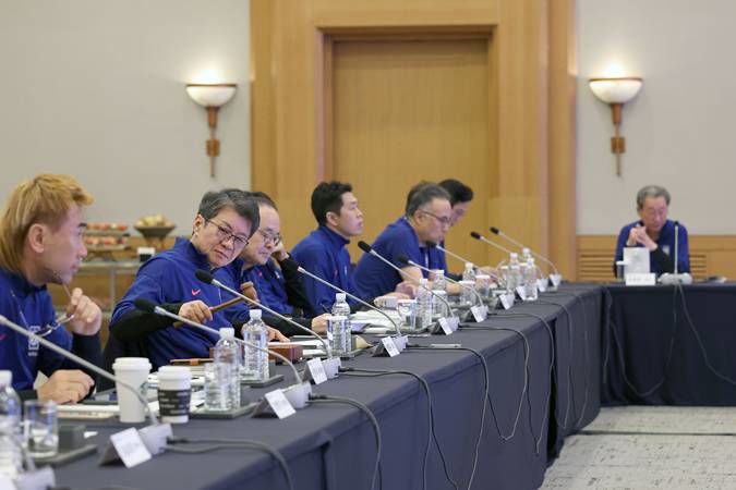 [서울=뉴시스]대한축구협회 2025년도 제9차 이사회. (사진=대한축구협회 제공)