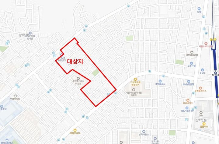[서울=뉴시스] 방학동 638번지 일대 위치도. 2025.09.02. (자료=도봉구 제공) *재판매 및 DB 금지