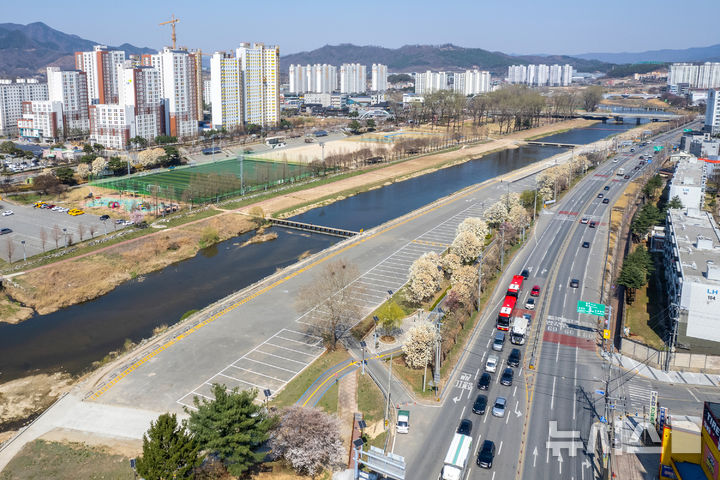 [증평=뉴시스] 충북 증평군 보강천 (사진= 증평군 제공) photo@newsis.com *재판매 및 DB 금지