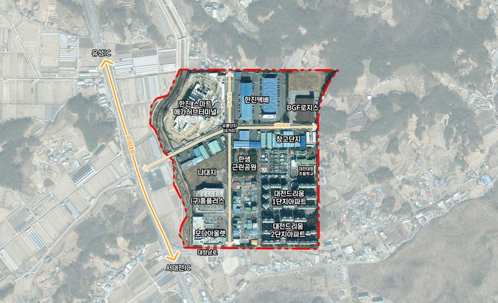 [대전=뉴시스]대전종합물류단지 위치도. 2025. 09. 03 photo@newsis.com *재판매 및 DB 금지