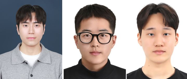 [논산=뉴시스] 왼쪽부터 상을 받은 박정원, 위영우, 유영후씨. (사진=건양대 제공) 2025.09.03. photo@newsis.com *재판매 및 DB 금지