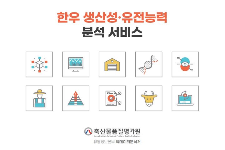 [세종=뉴시스] 한우 생산성·유전능력 분석 서비스 매뉴얼 표지(사진=축산물품질평가원 제공) *재판매 및 DB 금지