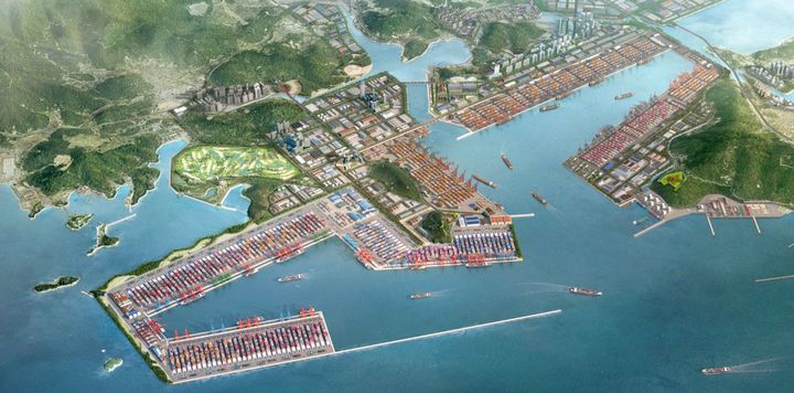 [창원=뉴시스] 진해신항 건설사업 조감도. (사진=뉴시스 DB). photo@newsis.com *재판매 및 DB 금지