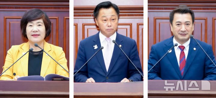 경주시의회 한순희(왼쪽부터), 김항규, 최재필 의원