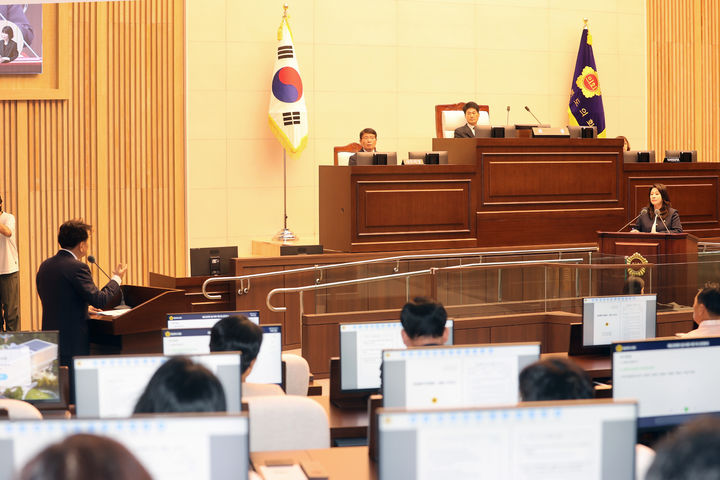 3일 충북도의회 제428회 임시회 제1차 본회의 대집행부기관 질문 모습. (사진=충북도의회 제공) *재판매 및 DB 금지