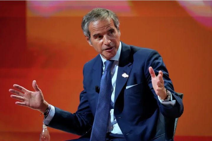 [서울=뉴시스]라파엘 그로시 국제원자력기구(IAEA) 사무총장. <사진 출처 : 휴론 데일리 트리뷴> 2025.09.11.