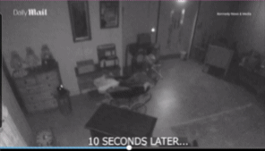 [뉴시스] 영국의 한 경매장에 있던 유모차가 아무도 없는 한밤 중에 스스로 움직이는 듯한 장면이 폐쇄회로(CC)TV에 포착돼 '초자연 현상' 논란이 일고 있다.(사진=데일리메일)&nbsp; *재판매 및 DB 금지