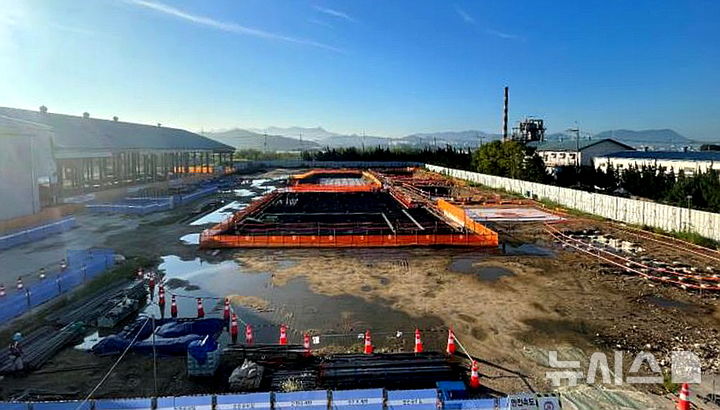 [정읍=뉴시스] 정읍 영파동 바이오매스 발전소(목재화력발전소) 건설 현장. *재판매 및 DB 금지