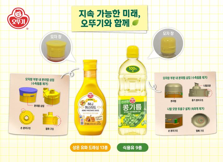 [서울=뉴시스] 오뚜기, 상온 유화 드레싱 & 식용유 뚜껑 개선(사진=오뚜기 제공) *재판매 및 DB 금지