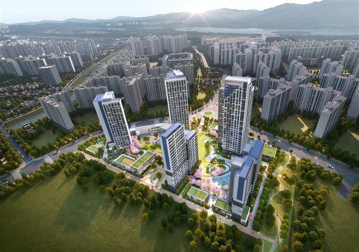 [서울=뉴시스] 동부건설이 주관해 짓는 교산A1블록 민간참여 공공주택 조감도. 2025.09.05. (자료=동부건설 제공) photo@newsis.com&nbsp; *재판매 및 DB 금지