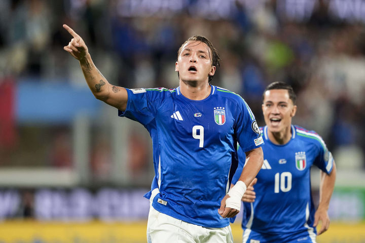 [베르가모=AP/뉴시스] 이탈리아 축구 국가대표팀의 마테오 레테기. 2025.09.05.