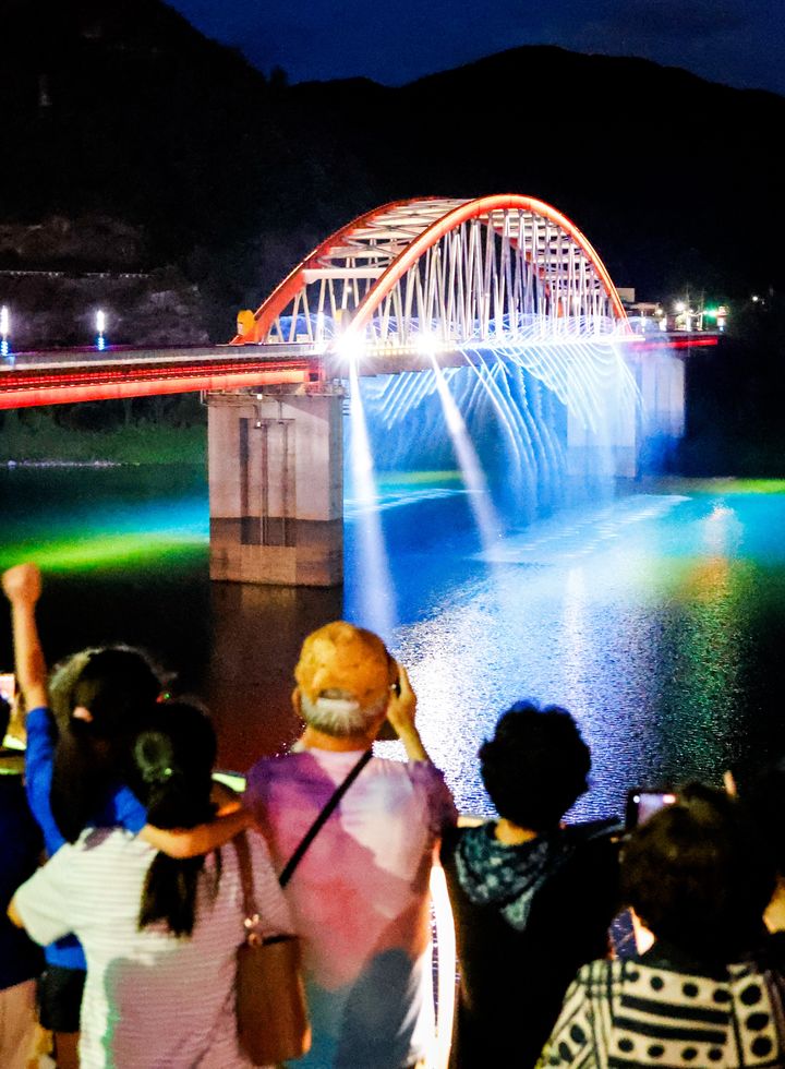 단양 고수대교 야간 경관분수 *재판매 및 DB 금지