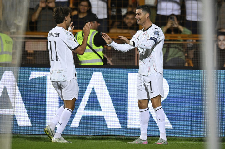 [예레반=AP/뉴시스] 포르투갈 남자 축구 대표팀의 크리스티아누 호날두. 2025.09.06.