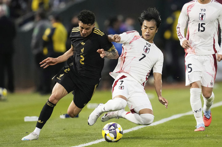 [오클랜드=AP/뉴시스]일본 축구, 멕시코와 평가전서 0-0 무승부. 2025.09.07.