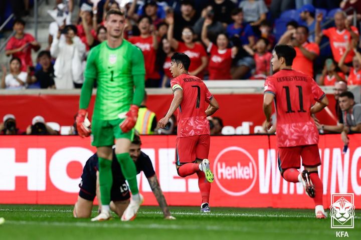 [서울=뉴시스] 한국 축구 대표팀의 손흥민. (사진=대한축구협회 제공) *재판매 및 DB 금지
