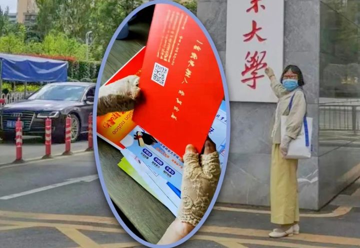 [뉴시스] 아들의 책으로 독학해 현지 로스쿨 입학에 합격한 중국의 한 여성. 2025.09.07. (사진=SCMP 캡처). *재판매 및 DB 금지