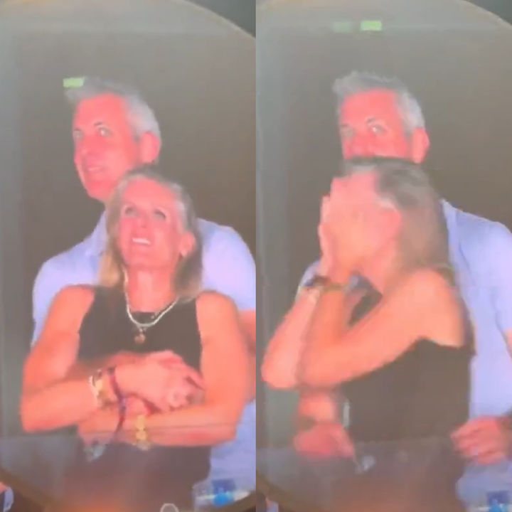 [뉴시스] 콜드플레이 콘서트 '키스캠'에 껴안은 채 함께 관람하는 모습이 포착된 미국 IT 기업 아스트로노머 전 최고인사책임자가 남편도 다른 여성과 함께 있었다고 주장했다. 2025.09.24. (사진 = NBC뉴스 갈무리). *재판매 및 DB 금지