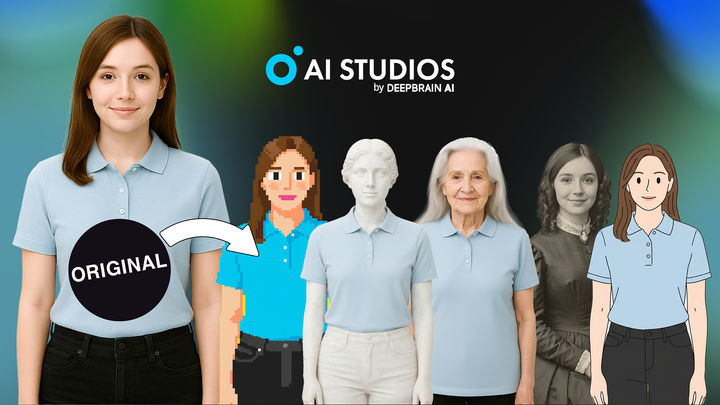 [서울=뉴시스] 딥브레인AI가 자사 인공지능(AI) 영상 합성 플랫폼 'AI 스튜디오'에 신규 이미지 생성·편집 기능 ▲사진 합성 툴 '홈 캔버스' ▲AI 레트로 변환 툴 '패스트 포워드' ▲AI 스타일 변환 툴 '젬부스' 등 3종을 출시했다고 8일 밝혔다. (사진=딥브레인AI 제공) *재판매 및 DB 금지