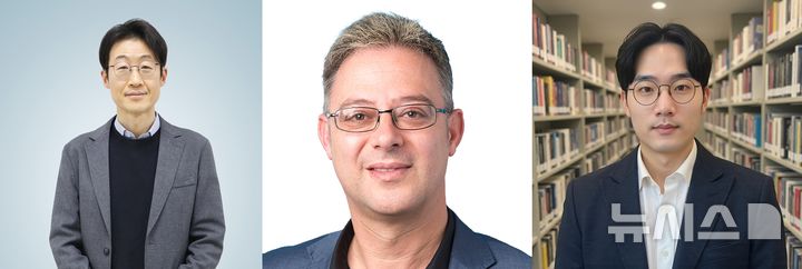 [서울=뉴시스] 왼쪽부터 김기표 가톨릭대학교 의과대학 의생명과학교실 교수, 스티브 페트라토스(Steve Petratos) 호주 모나쉬 대학교 교수, 이재영 성균관대학교 삼성융합의과학원 융합의과학과 교. (사진= 가톨릭중앙의료원 제공)