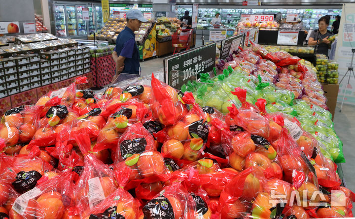 [서울=뉴시스] 김혜진 기자 = 서울 시내 한 대형마트에서 시민이 장을 보고 있다. 2025.09.08. jini@newsis.com