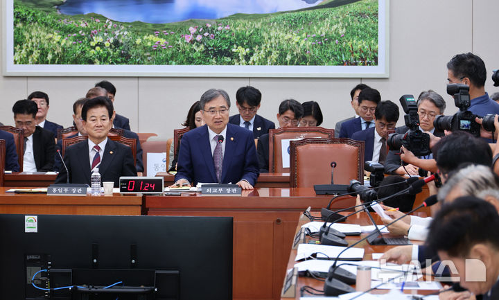 [서울=뉴시스] 김금보 기자 = 조현 외교부 장관이 8일 오후 서울 여의도 국회에서 열린 외교통일위원회 전체회의에서 의원 질의에 답하고 있다. 2025.09.08. kgb@newsis.com