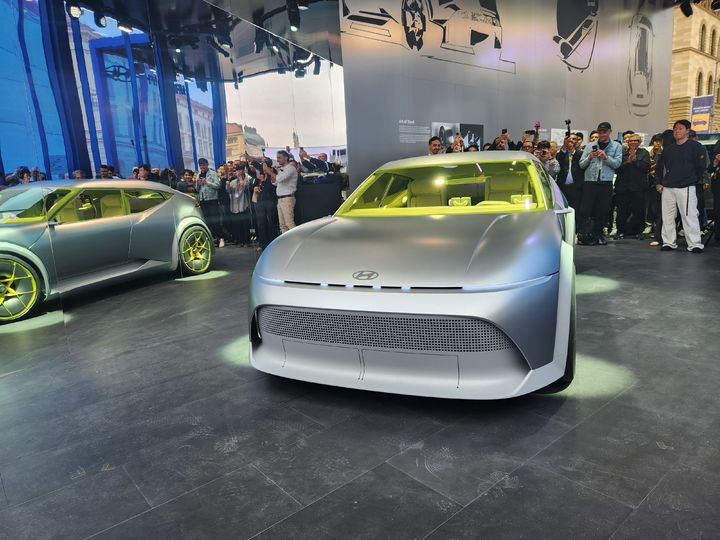 [뮌헨(독일)=뉴시스] 현대차가 독일 뮌헨에서 열린 IAA 모빌리티 2025 프레스 행사에서 공개한 콘셉트 쓰리 모습. (사진=이창훈 기자) 2025.09.09 photo@newsis.com *재판매 및 DB 금지 *재판매 및 DB 금지