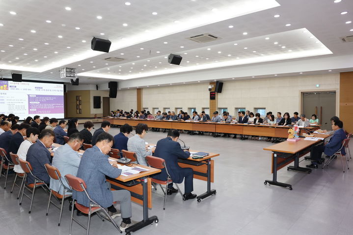 [양산=뉴시스] 나동연 시장이 관리자 회의를 주재하고 있다. (사진=양산시 제공) 2025.09.09. photo@newsis.com *재판매 및 DB 금지