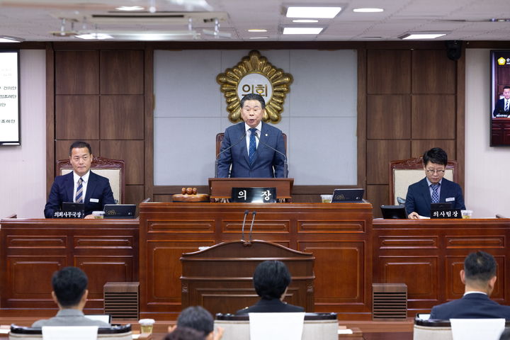 [순천=뉴시스] 전남 순천시의회 임시회가 열리는 본회의장. (사진=순천시의회 제공) 2025.09.09. photo@newsis.com *재판매 및 DB 금지