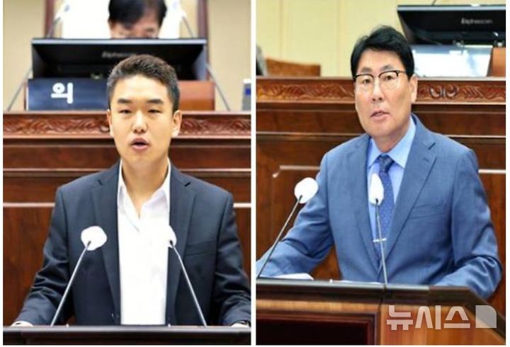 [의왕=뉴시스] 한채훈·서창수 시 의원. (사진=의왕시 제공).2025.09.09.photo@newsis.com