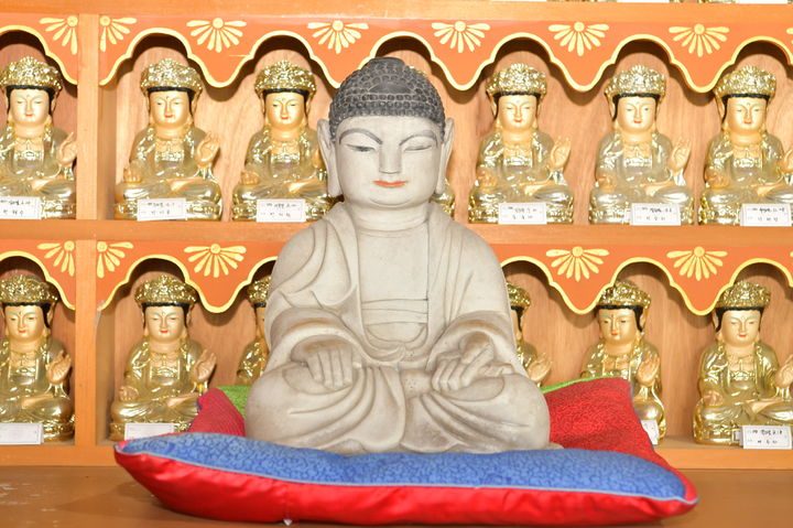 [정읍=뉴시스] 전북자치도 유형문화유산에 지정된 순창 송학사 '석조여래좌상'. *재판매 및 DB 금지