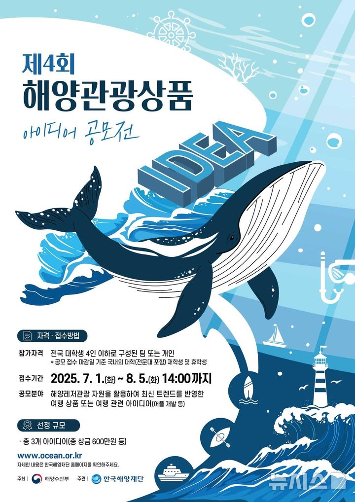 [서울=뉴시스] 제4회 우수 해양관광상품 아이디어 공모전 포스터.