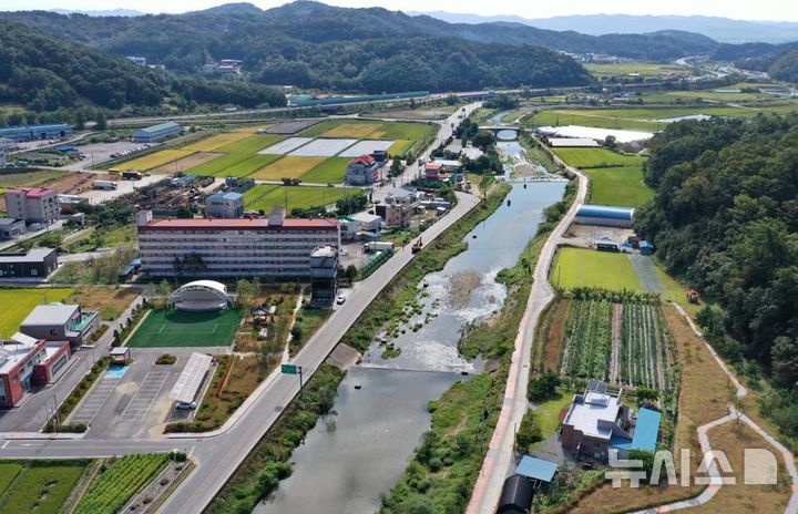 [진천=뉴시스] 풍수해생활권 종합정비 대상 봉죽지구 (사진=뉴시스DB)