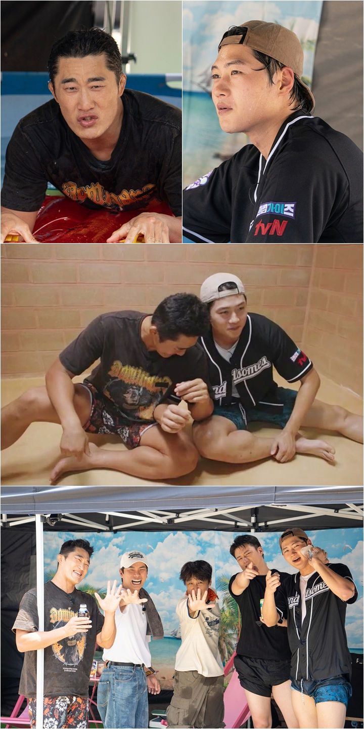 [서울=뉴시스] 11일 오후 8시 40분 방송하는 tvN 예능 프로그램 '핸썸가이즈'에선 출연진 MT 마지막 날이 공개된다. (사진=tvN '핸썸가이즈' 제공) 2025.09.11. photo@newsis.com *재판매 및 DB 금지