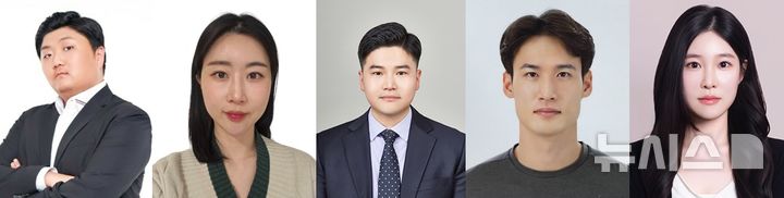 [안양=뉴시스] 제7회 청년상 수상자.(왼쪽부터 김영진 ㈜린온컴퍼니 대표·윤소연 퍼클 대표·장대연 한경국립대 조교수·조규원 안양시청 육상코치·우수지 비엔에스컴퍼니 대표=안양시 제공).2025.09.11. photo@newsis.com 