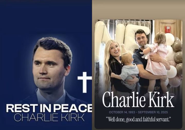 [서울=뉴시스] 그룹 '슈퍼주니어' 멤버 최시원은 11일 소셜미디어(SNS)에 올렸던 찰리 커크 추모 게시물. (사진=최시원 인스타그램) 2025.09.11. photo@newsis.com *재판매 및 DB 금지