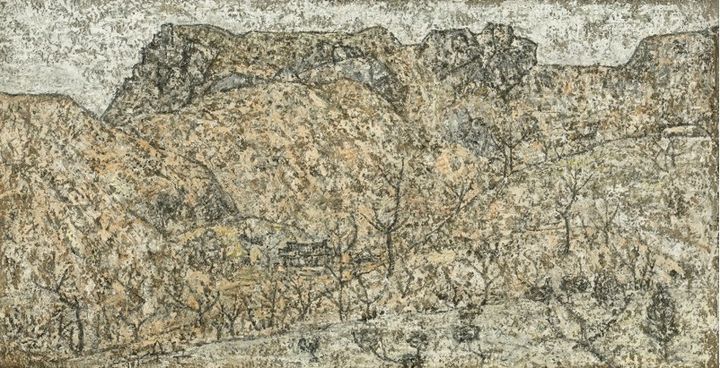 시작가 13억원에 경매에 오르는 박수근, 산, oil on canvas, 36×70cm ,1959. *재판매 및 DB 금지